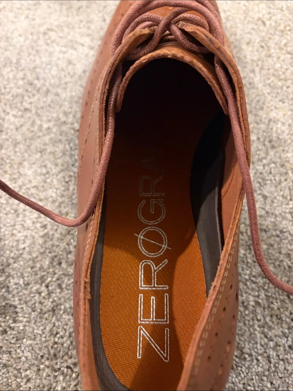 Cole Haan Cognac Leather Wingtip Derby Shoes